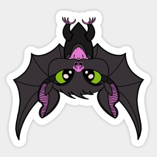Batty - Upside Down - Purple Sticker